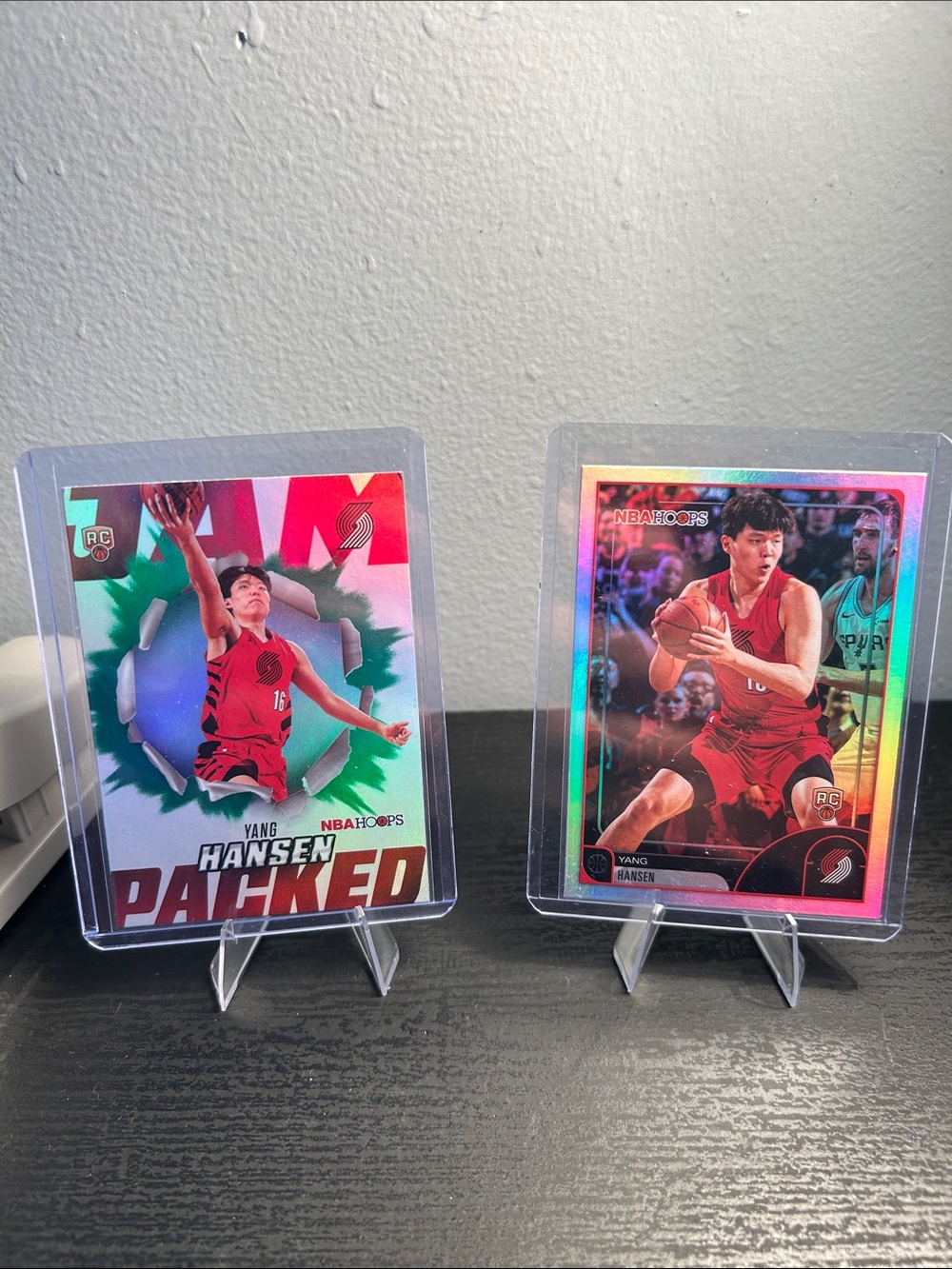 Topps NBA Hoops Jam Packed Yang Hansen Portland Trailblazers set